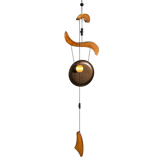 Carillon à vent 'mini-gong' - 70 centimètres de longueur - 192 grammes. Très beau design, parfait !