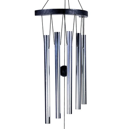 Carillon à vent à 5 tubes au motif Ying yang ! 35 centimètres de longueur -234 grammes. Simple, élégant et efficasse !