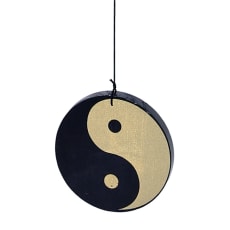 Carillon à vent à 5 tubes au motif Ying yang ! 35 centimètres de longueur -234 grammes. Simple, élégant et efficasse !