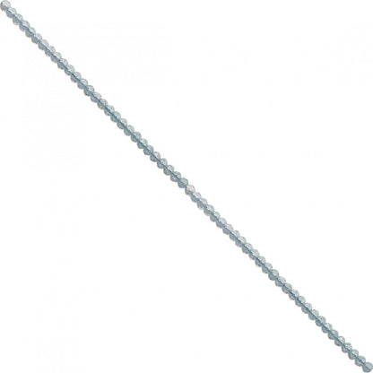 Topaze bleue ! Collier ou bracelet en Argent et perles facettées de 2/3 millimètres. En bracelet de 17 cm ou en collier de 44 cm. Qualité AA à AAA !