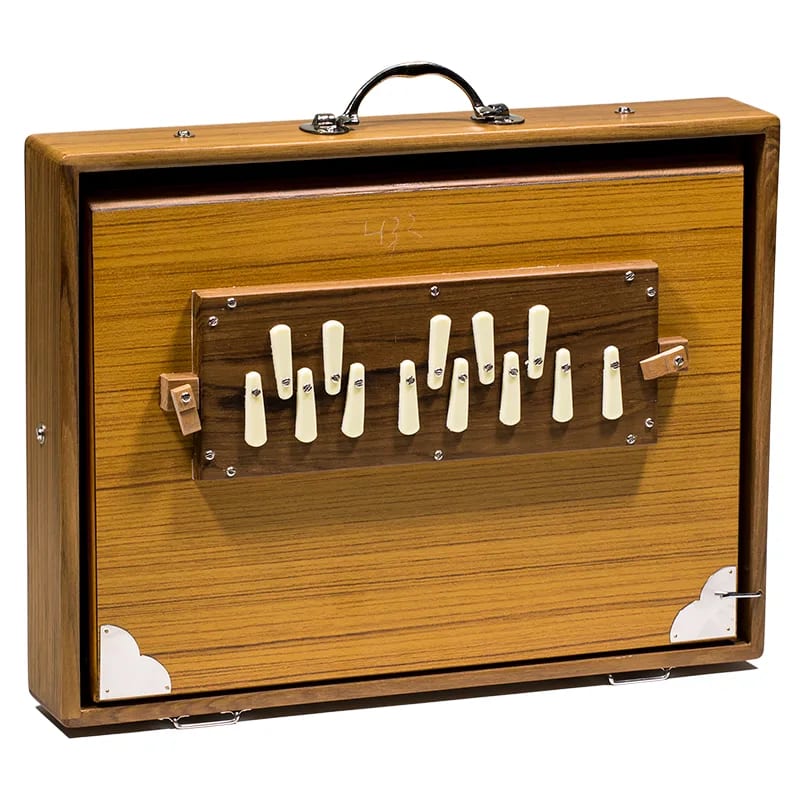 Shruti Box 'Saraswati Deluxe' 432 Hz – 1 octave de Do3 à Do4. 41×32×8,5 cm - 4,61 kg, housse incluse !