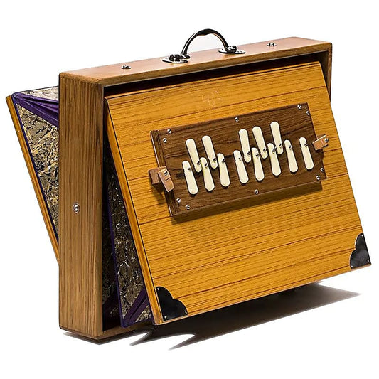 Shruti Box 'Saraswati Deluxe' 432 Hz – 1 octave de Do3 à Do4. 41×32×8,5 cm - 4,61 kg, housse incluse !