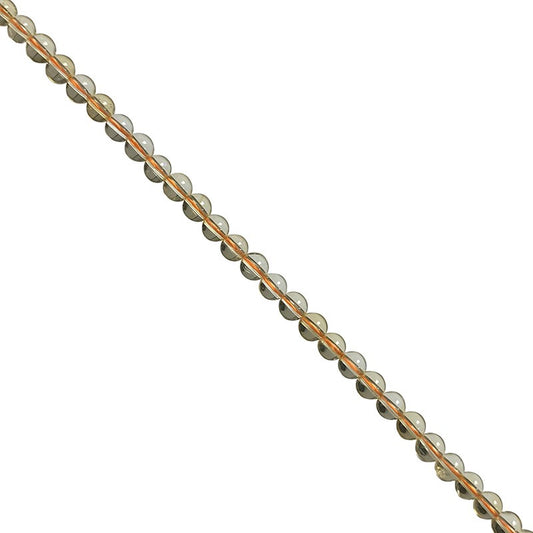 Citrine (quartz), perles rondes de 4, 6 ou 8 mm. Vendu en fil de perle 38/39 cm, en bracelet de 17 à 21cm, en collier de 45 ou sautoir de 60cm. Qualité AA à AAA, superbes perles, un jaune cristalin incroyable !