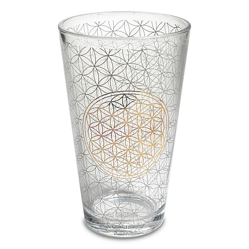 Verres XL - 2 Modèles au choix : Motif de la Fleur de Vie ou Arbre de Vie - 0,480 L – 400 gr. - Vendu par 2 ou par 4 !