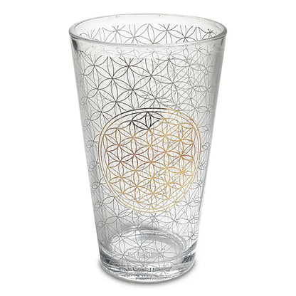 Verres XL - 2 Modèles au choix : Motif de la Fleur de Vie ou Arbre de Vie - 0,480 L – 400 gr. - Vendu par 2 ou par 4 !