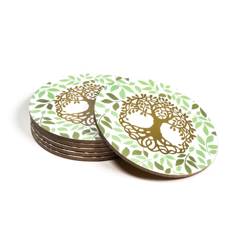 Sélection de dessous de verres, ensemble de 6 pièces avec de superbes motifs : Bouddha, éléphant, fleur de vie, mandala... 9 modèles aux choix, parfait !
