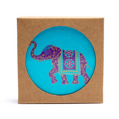 Sélection de dessous de verres, ensemble de 6 pièces avec de superbes motifs : Bouddha, éléphant, fleur de vie, mandala... 9 modèles aux choix, parfait !