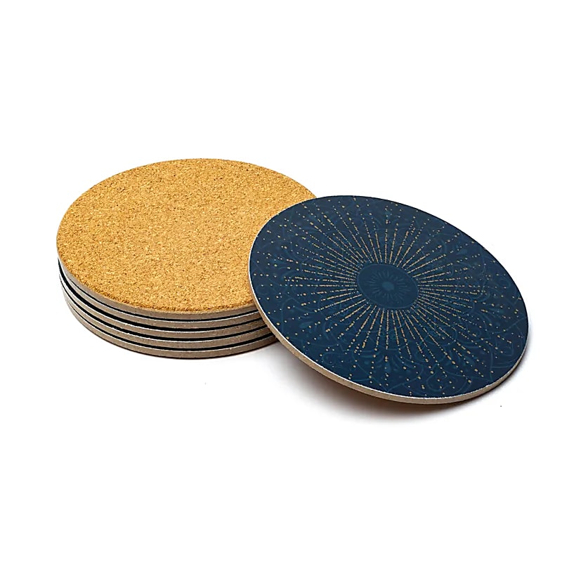 Sélection de dessous de verres, ensemble de 6 pièces avec de superbes motifs : Bouddha, éléphant, fleur de vie, mandala... 9 modèles aux choix, parfait !