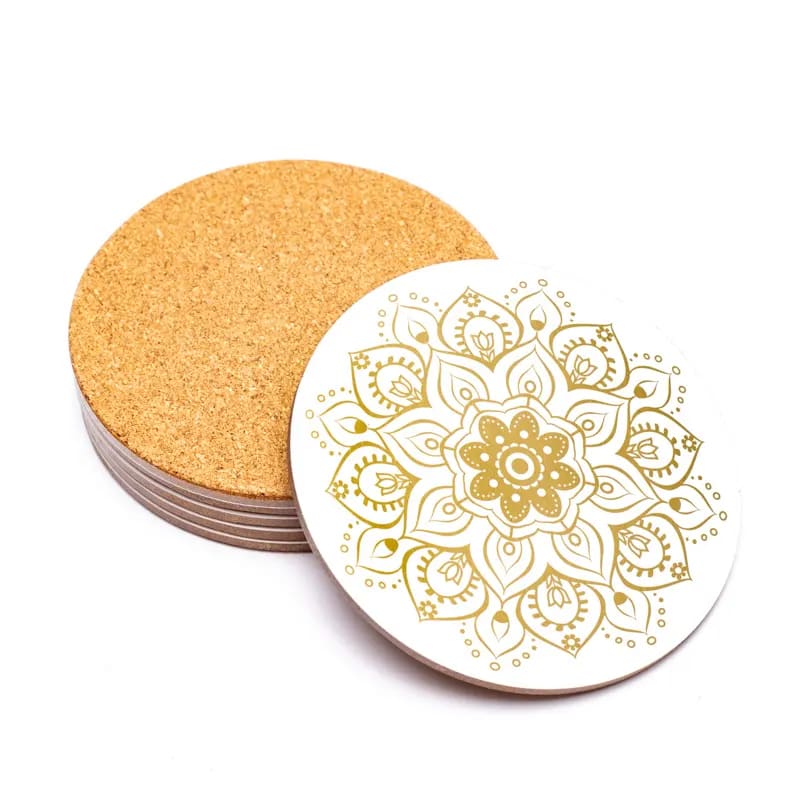 Sélection de dessous de verres, ensemble de 6 pièces avec de superbes motifs : Bouddha, éléphant, fleur de vie, mandala... 9 modèles aux choix, parfait !