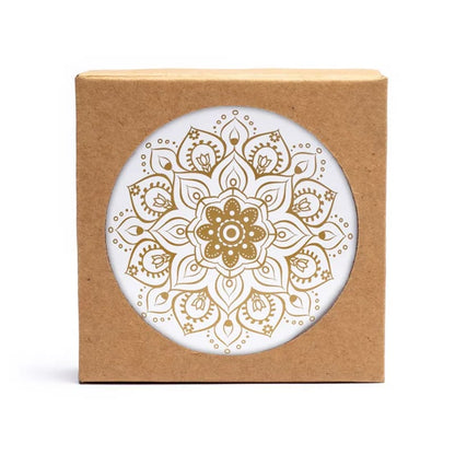 Sélection de dessous de verres, ensemble de 6 pièces avec de superbes motifs : Bouddha, éléphant, fleur de vie, mandala... 9 modèles aux choix, parfait !