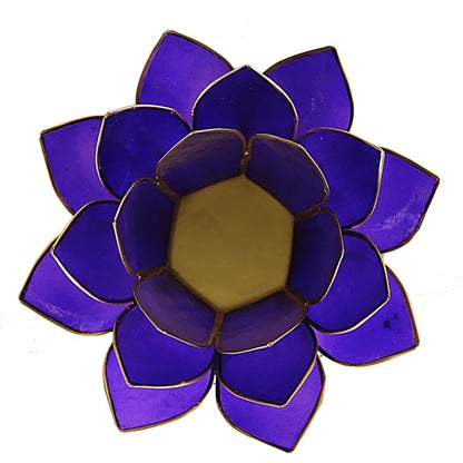 Bougeoirs “Lotus” en coquillage Capiz – 13,5x5,5 ou 15x10,5 cm – Couleurs sublimes et reflets incroyables !