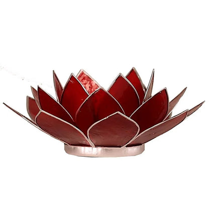 Bougeoirs “Lotus” en coquillage Capiz – 13,5x5,5 ou 15x10,5 cm – Couleurs sublimes et reflets incroyables !