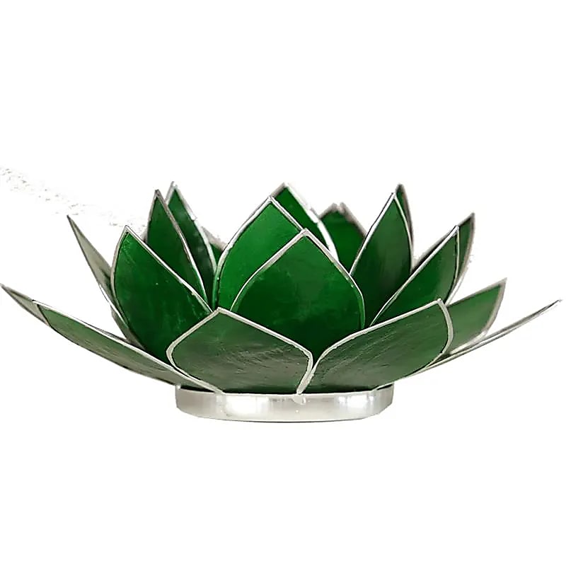 Bougeoirs “Lotus” en coquillage Capiz – 13,5x5,5 ou 15x10,5 cm – Couleurs sublimes et reflets incroyables !