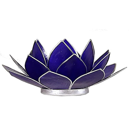 Bougeoirs “Lotus” en coquillage Capiz – 13,5x5,5 ou 15x10,5 cm – Couleurs sublimes et reflets incroyables !