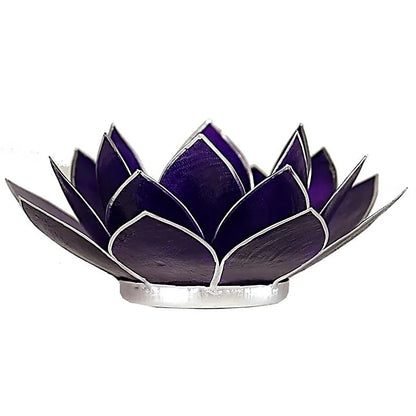 Bougeoirs “Lotus” en coquillage Capiz – 13,5x5,5 ou 15x10,5 cm – Couleurs sublimes et reflets incroyables !