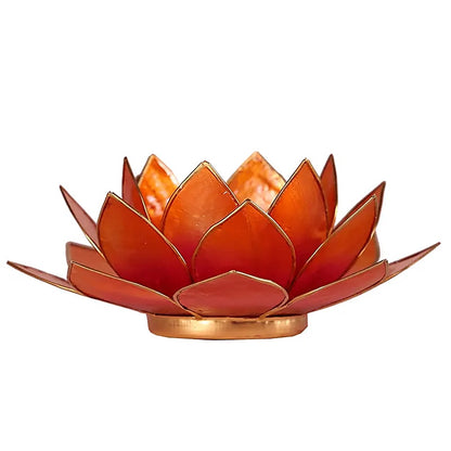 Bougeoirs “Lotus” en coquillage Capiz – 13,5x5,5 ou 15x10,5 cm – Couleurs sublimes et reflets incroyables !