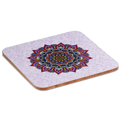 Sélection de dessous de verres, ensemble de 6 pièces avec de superbes motifs : Bouddha, éléphant, fleur de vie, mandala... 9 modèles aux choix, parfait !