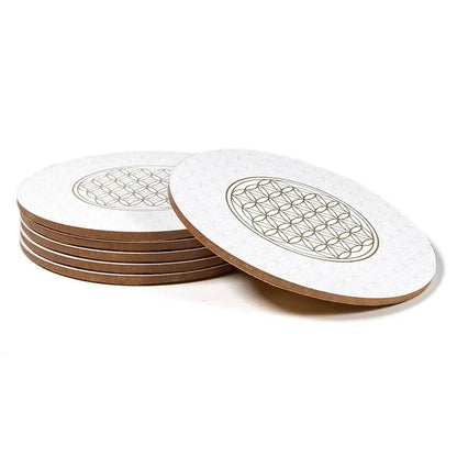 Sélection de dessous de verres, ensemble de 6 pièces avec de superbes motifs : Bouddha, éléphant, fleur de vie, mandala... 9 modèles aux choix, parfait !