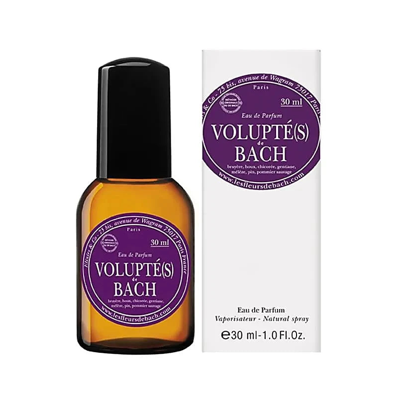 Eau de parfum de chez Bach : 'Voluptés' aux essences de fleurs de Bach biologiques
