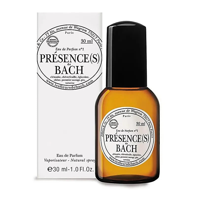 Eau de parfum de chez Bach : 'Présences' aux essences de fleurs de Bach biologiques