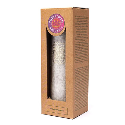 Bougie avec motif Mandala - Équitable Non Parfumée en Cire de Palme Durable – Verre recyclé - 21 cm