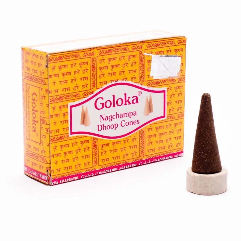 Cônes d’encens 'Super Hit' - 'Nag Champa' - 'Goloka' - Encens premium pour une ambiance zen ! Par une ou douze boîtes !
