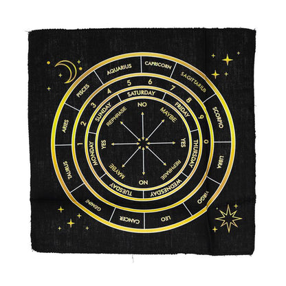 Tapis pour pendules spécial Astrologie - 2à x 20 cm - fait en coton, parfait pour vos travaux et études !
