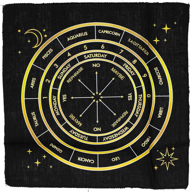 Tapis pour pendules spécial Astrologie - 2à x 20 cm - fait en coton, parfait pour vos travaux et études !