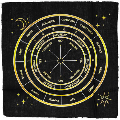 Tapis pour pendules spécial Astrologie - 2à x 20 cm - fait en coton, parfait pour vos travaux et études !