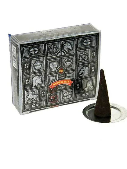 Cônes d’encens 'Super Hit' - 'Nag Champa' - 'Goloka' - Encens premium pour une ambiance zen ! Par une ou douze boîtes !