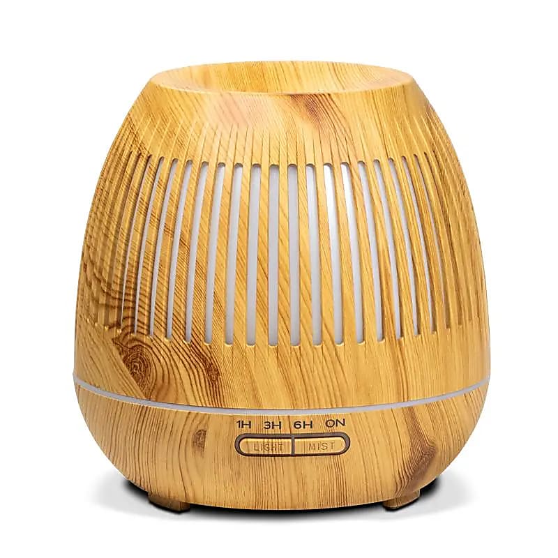 Diffuseur d’huiles essentielles ultrasonique 'Gaia', LED 7 couleurs verrouillable et diffusion continue ou intermittente