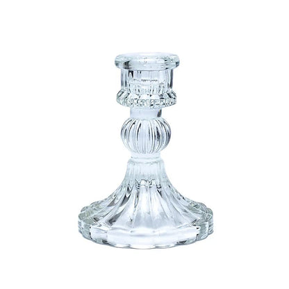 Bougeoir en verre pour bougie de table, de 8 ou 10 cm. Parfait pour maintenir en toute sécurité vos bougies préférés !