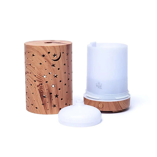 Diffuseur d’huiles essentielles ultrasonique LED 7 couleurs – Brume continue ou intermittente