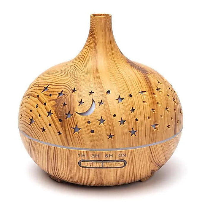 Diffuseur d’huiles essentielles ultrasonique 400 ml – LED 7 couleurs, minuterie réglable et fonctionnement silencieux