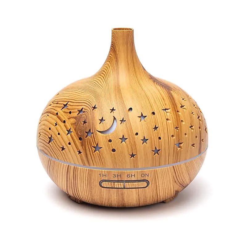 Diffuseur d’huiles essentielles ultrasonique 400 ml – LED 7 couleurs, minuterie réglable et fonctionnement silencieux
