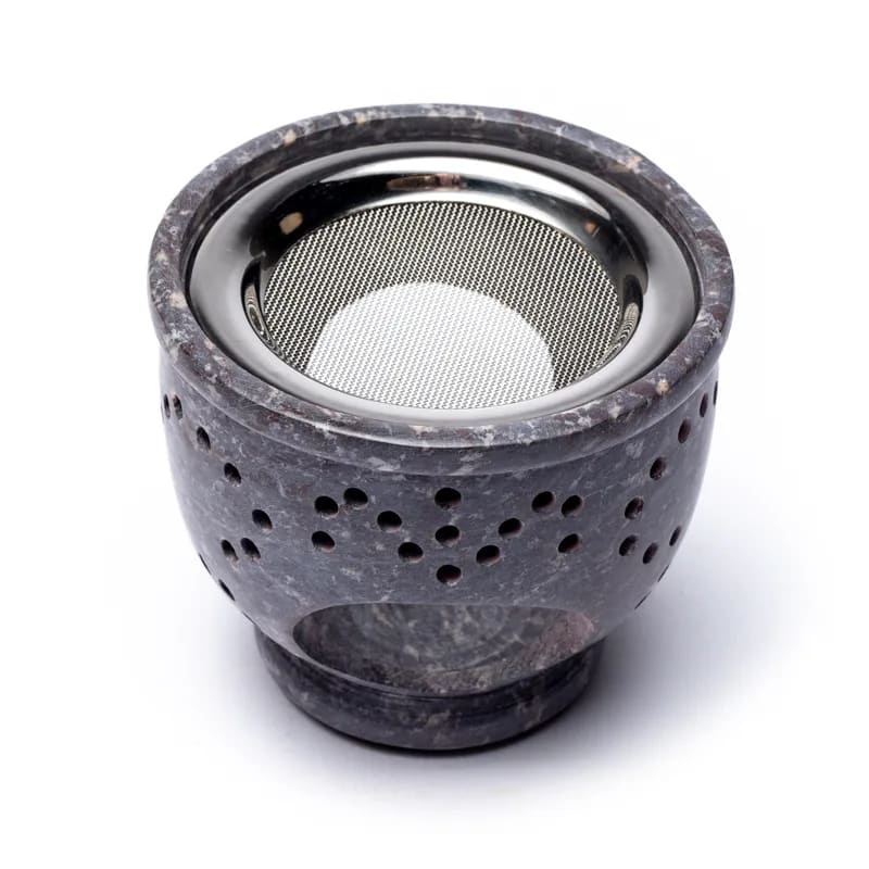 Encensoir / Lampe 10x9cm – 500g. Brûleur avec tamis pour mélanger et brûler vos encens et résines préférés. Élégant et pratique !