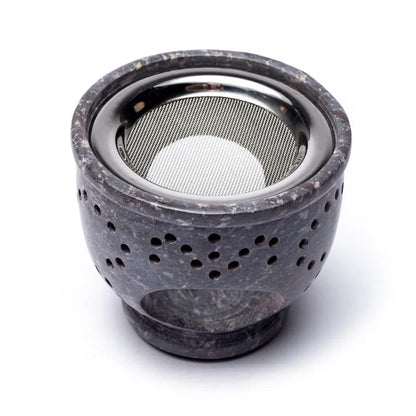 Encensoir / Lampe 10x9cm – 500g. Brûleur avec tamis pour mélanger et brûler vos encens et résines préférés. Élégant et pratique !
