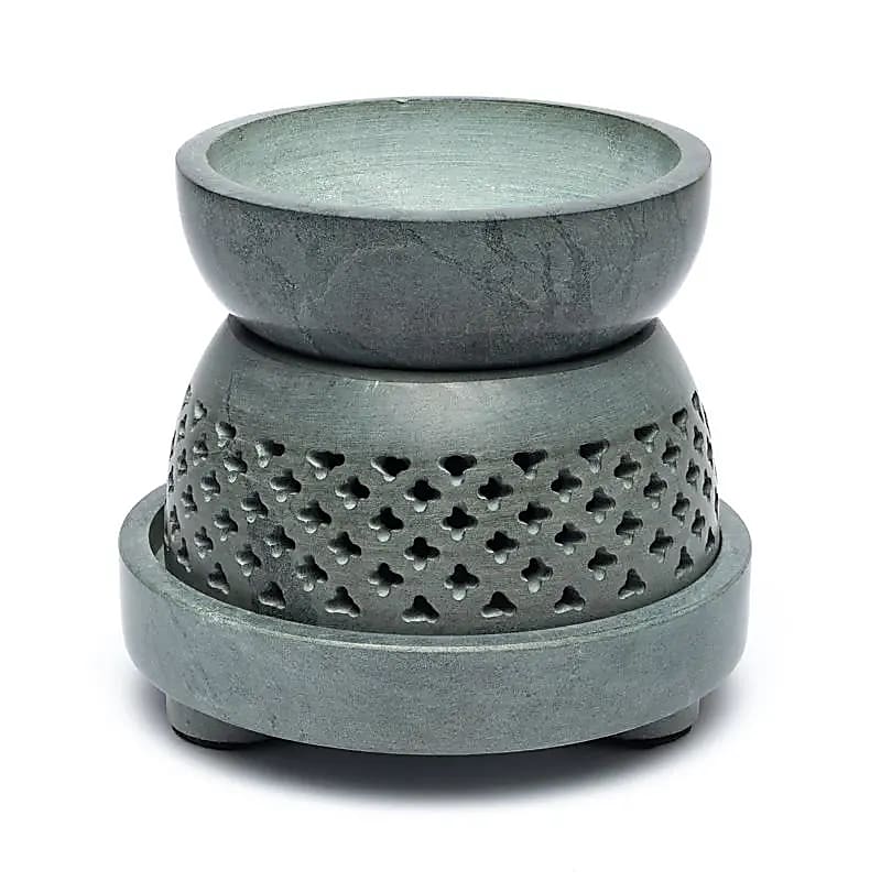 Robuste porte-bougie chauffe-plat, brûleur d'huile, brûle-encens et porte-bâtonnets d'encens en un