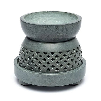 Robuste porte-bougie chauffe-plat, brûleur d'huile, brûle-encens et porte-bâtonnets d'encens en un