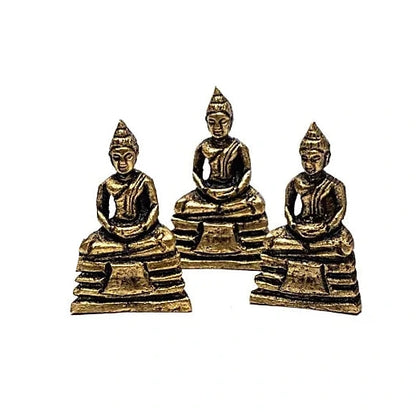 Mini statue de Bouddha en méditation - Fait en laiton - 3 cm/ 10 g