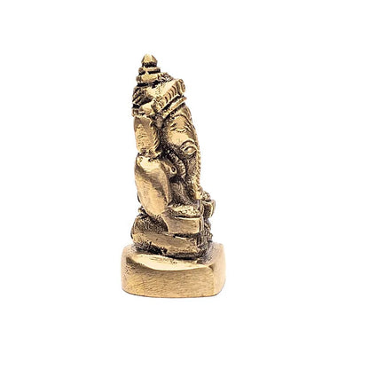 Mini statuette de Ganesh - Fait en laiton - 5 x 3 cm/ 73 g