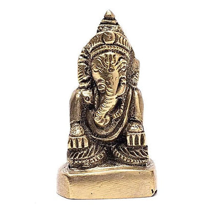 Mini statuette de Ganesh - Fait en laiton - 5 x 3 cm/ 73 g