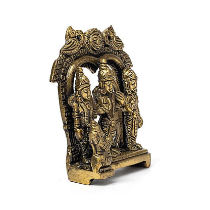 Ram Darbar, statuette Hindoue - A suspendre ou à poser - 9 x 8 centimètres - 250 grammes. Fait en métal (laiton)