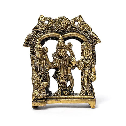 Ram Darbar, statuette Hindoue - A suspendre ou à poser - 9 x 8 centimètres - 250 grammes. Fait en métal (laiton)