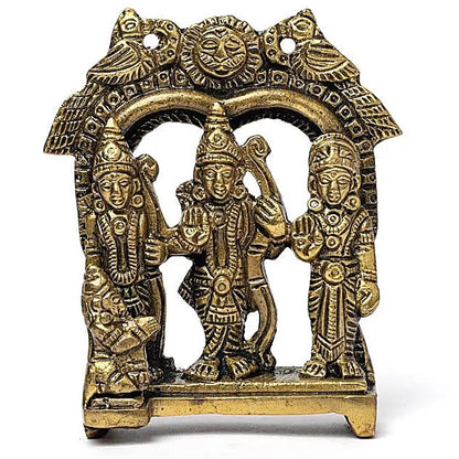 Ram Darbar, statuette Hindoue - A suspendre ou à poser - 9 x 8 centimètres - 250 grammes. Fait en métal (laiton)