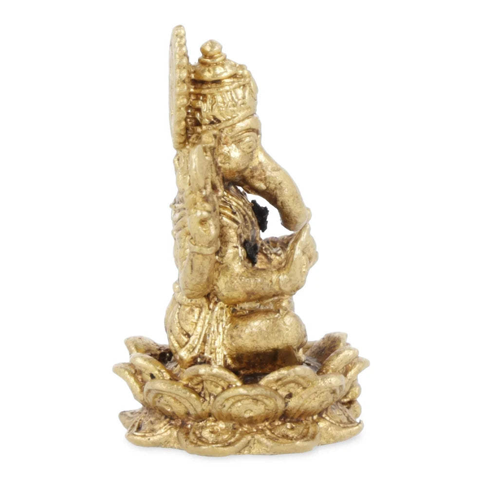 Mini statuette de Ganesh - Fait en laiton - 3 x 1,5 cm/ 15 g