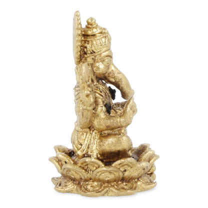 Mini statuette de Ganesh - Fait en laiton - 3 x 1,5 cm/ 15 g