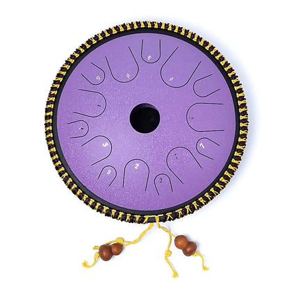 Handpan/ / Tongue drum à 14 languettes/ 14 notes, 36 cm, fait en acier. 2 couleurs au choix : violet ou noir !