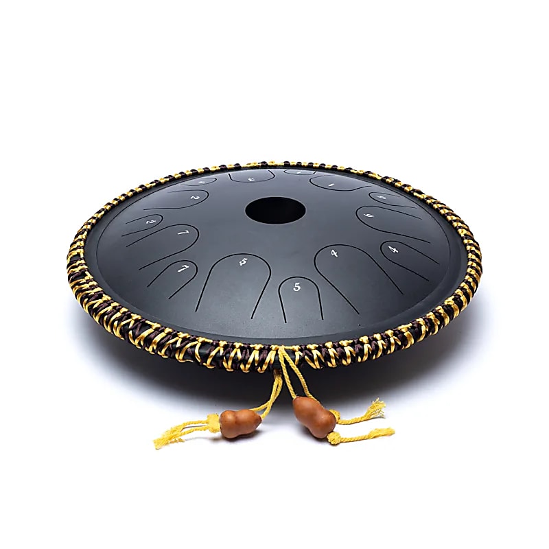 Handpan/ / Tongue drum à 14 languettes/ 14 notes, 36 cm, fait en acier. 2 couleurs au choix : violet ou noir !