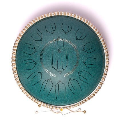 Handpan/ Tongue drum 'electro' avec prise pour câble d'amplification. 15 notes en DO majeur/ C major. 40 cm - 3 635 gr. Fabriqué en acier de haute qualité !